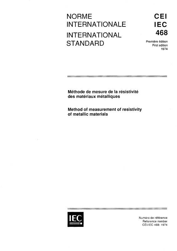 Cover IEC 60468:1974